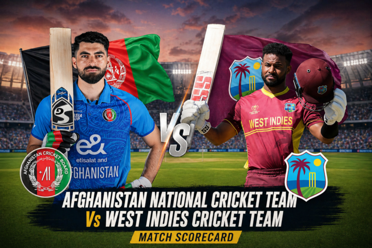 Afghanistan National Cricket Team Vs West Indies Cricket Team Match Scorecard