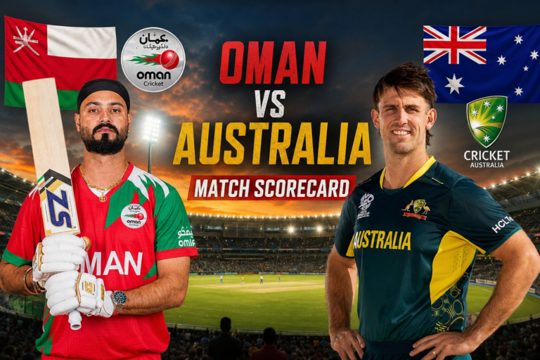 Oman National Cricket Team Vs Australia National Cricket Team Match Scorecard