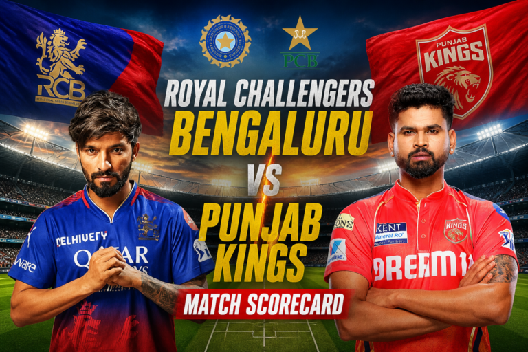 Royal Challengers Bengaluru Vs Punjab Kings Match Scorecard