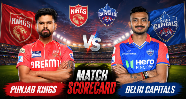 Punjab Kings Vs Delhi Capitals Match Scorecard