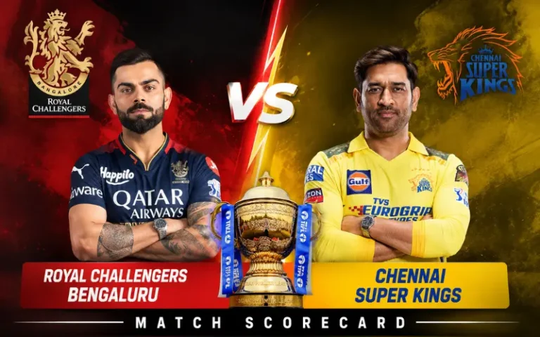 Royal Challengers Bengaluru vs Chennai Super Kings Match Scorecard
