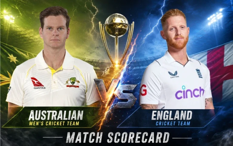 Australian Men’s Cricket Team vs England Cricket Team Match Scorecard