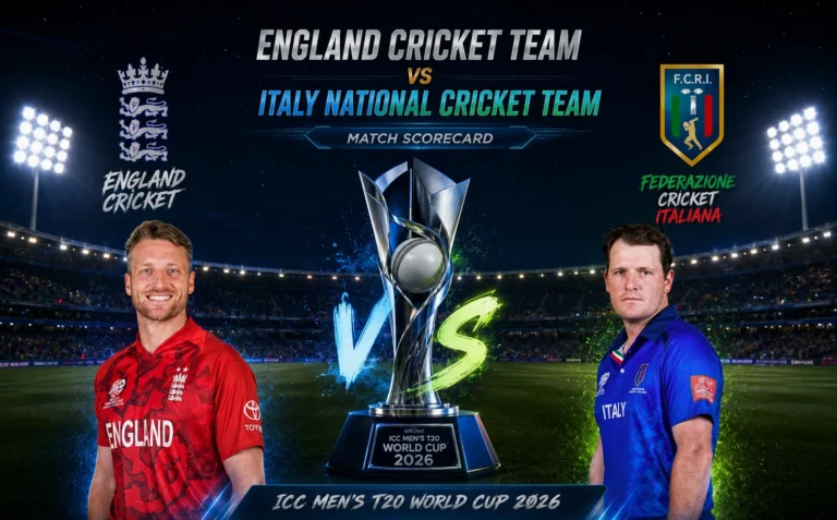 England Cricket Team vs Italy National Cricket Team Match Scorecard – Full Match Review & Key Moments