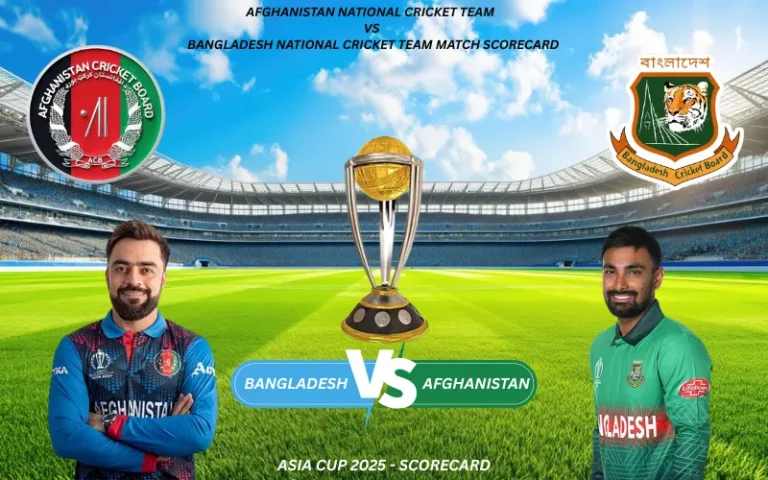 Afghanistan National Cricket Team vs Bangladesh National Cricket Team Match Scorecard