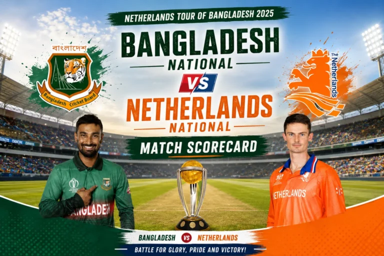 Bangladesh National Cricket Team vs Netherlands National Cricket Team Match Scorecard – Thrilling 2nd T20I