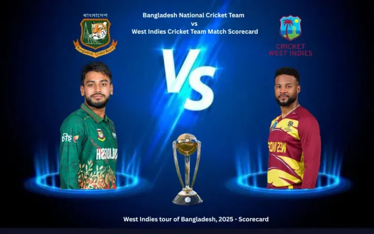 Bangladesh National Cricket Team vs West Indies Cricket Team Match Scorecard: 1st ODI 2025 Results