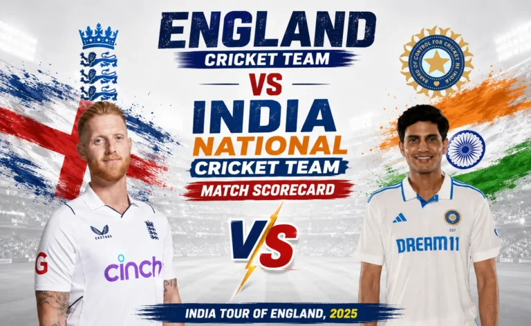 England Cricket Team vs India National Cricket Team Match Scorecard