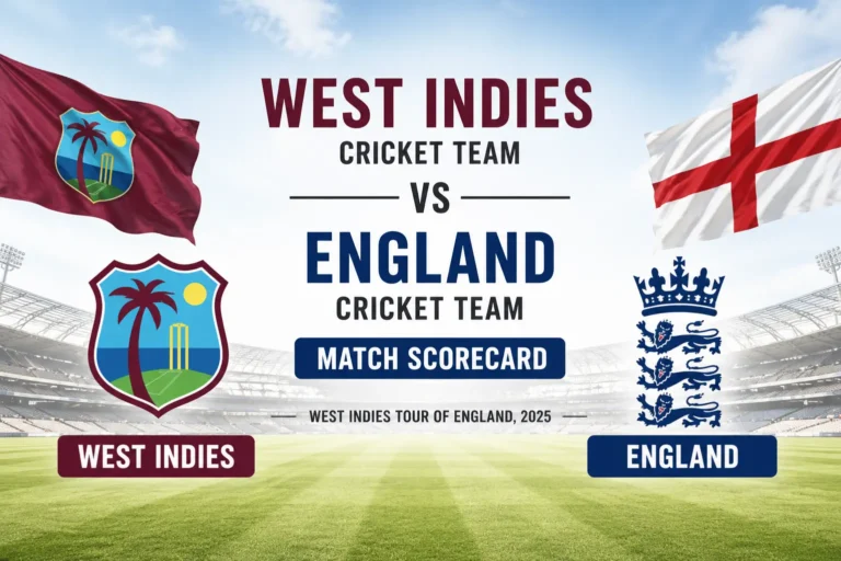 West Indies Cricket Team vs England Cricket Team Match Scorecard